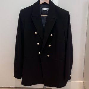 Mango black double breasted blazer size M